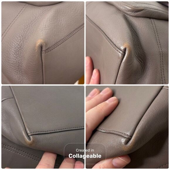 Coach Hampton Leather Turnlock NS Tote Z27748 Dark Grey North South Shoulder Bag - Picture 9 of 11